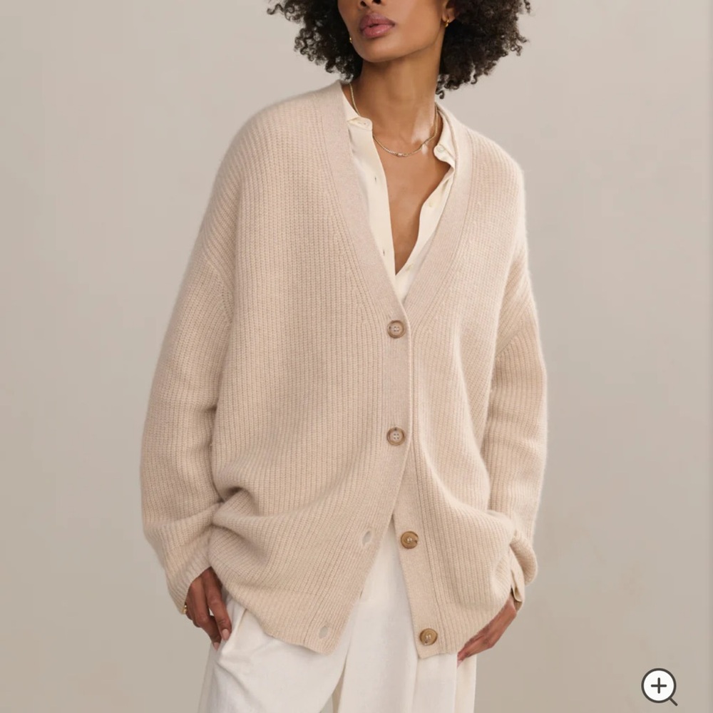 Jenni Kayne Cashmere Cocoon Cardigan XXS Oatmeal